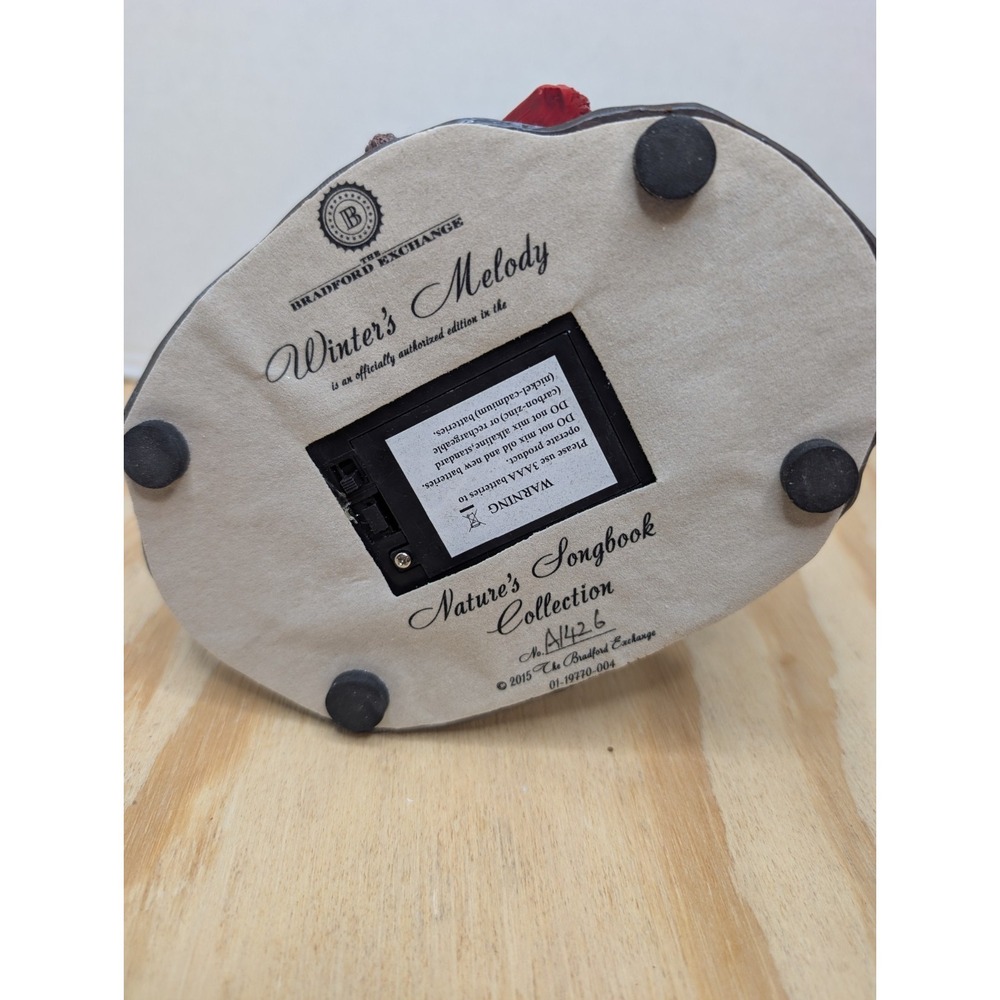 Bradford Exchange Winter's Melody Nature's Songbook Bird Figurine Box AS Is - Picture 6 of 6